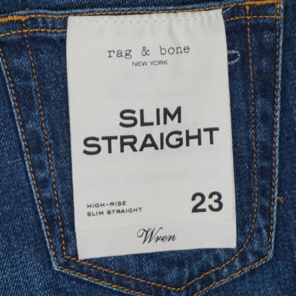 New Rag and Bone Wren High Rise Slim Straight Jeans in Ava size 23 - Picture 10 of 16